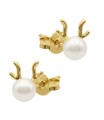 Pearl Reindeer Silver Stud Earring STS-6998